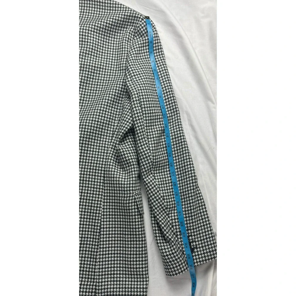 Stafford Mens 50R Sport Coat Blazer Green Houndstooth Wool Blend Classic Fit New